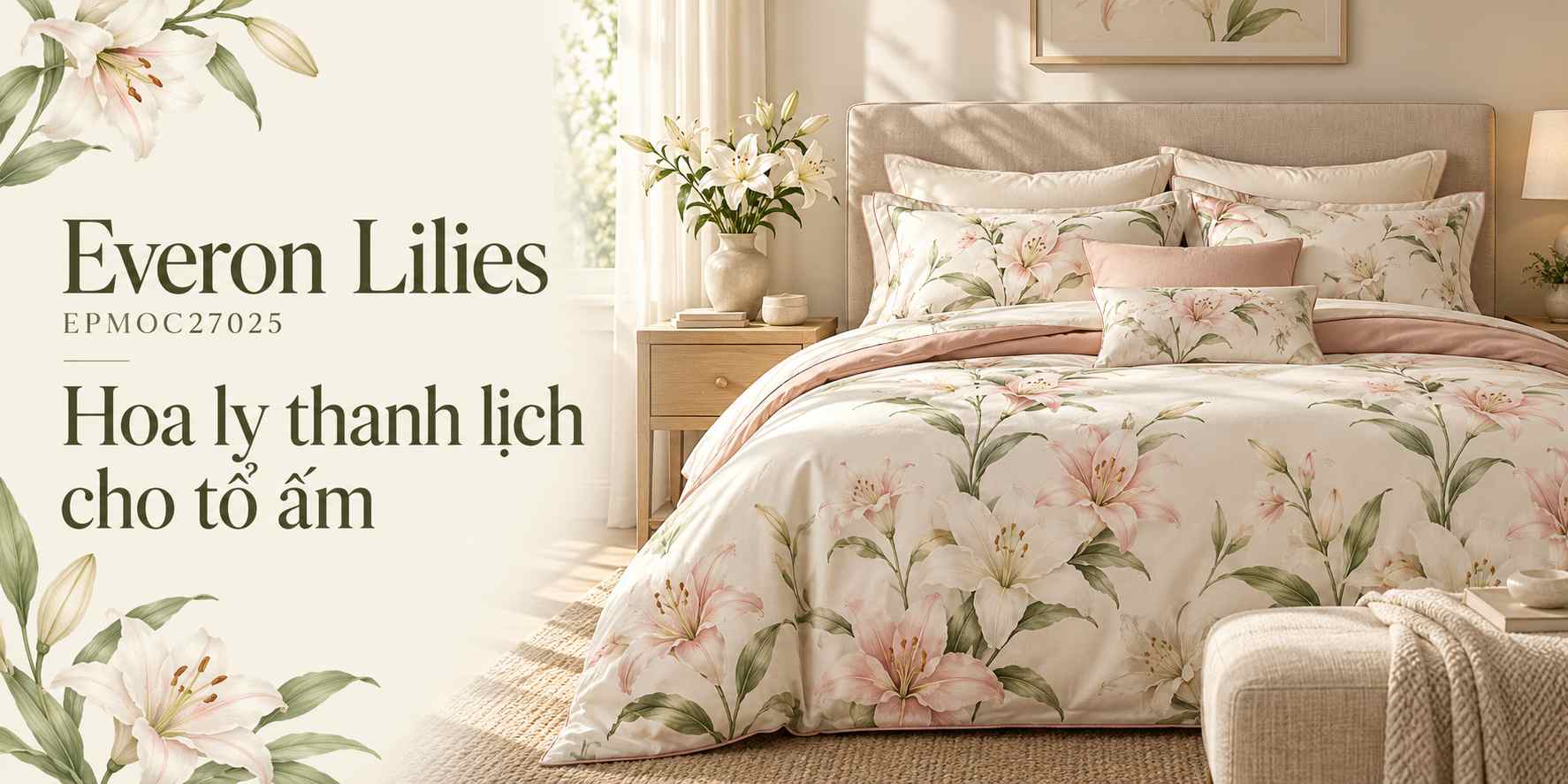 Everon Lilies EPMOC27025 Hoa ly thanh lịch cho tổ ấm