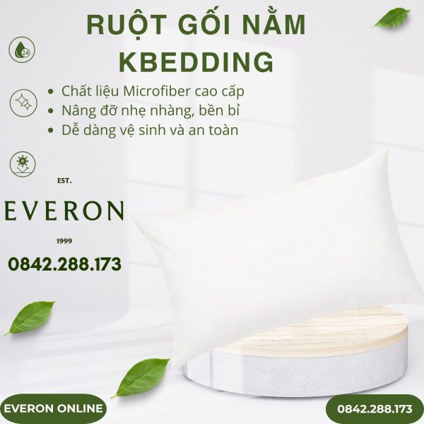 ruột gối kbedding by everon microfiber chính hãng