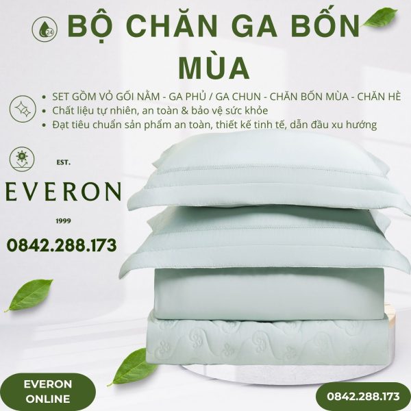 Bộ chăn ga EVERON Ngọc Thanh Liễu - ESTMC26001