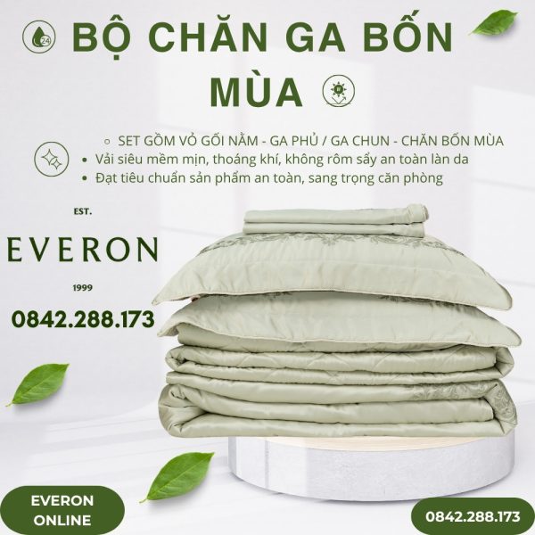 Bộ chăn ga EVERON Baroque - ASBMS27101 Silk Blend BST Artemis 2027