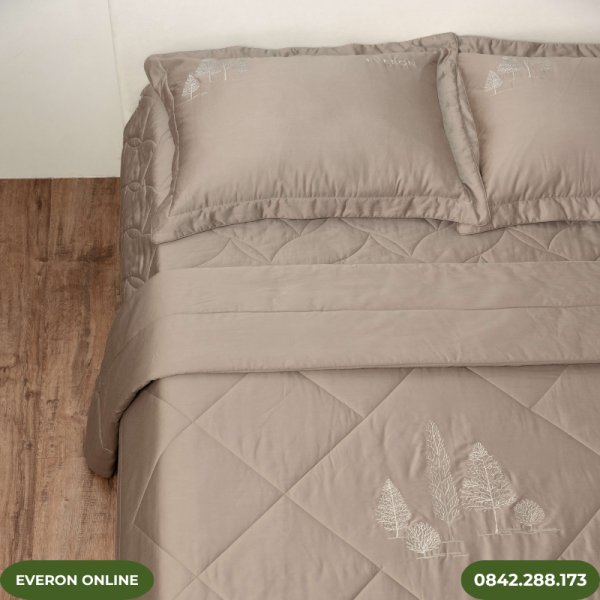 Bộ chăn ga Everon mã ESTC27006 Pine BST Những Mảnh Êm