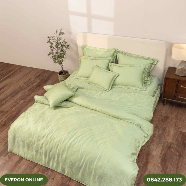 Bộ chăn ga gối Everon ESTJ27017 Art Decor Tencel Jacquard cao cấp