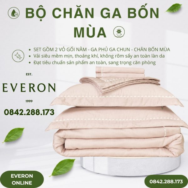Bộ chăn ga Everon Ginkgo ESTC27001 chính hãng