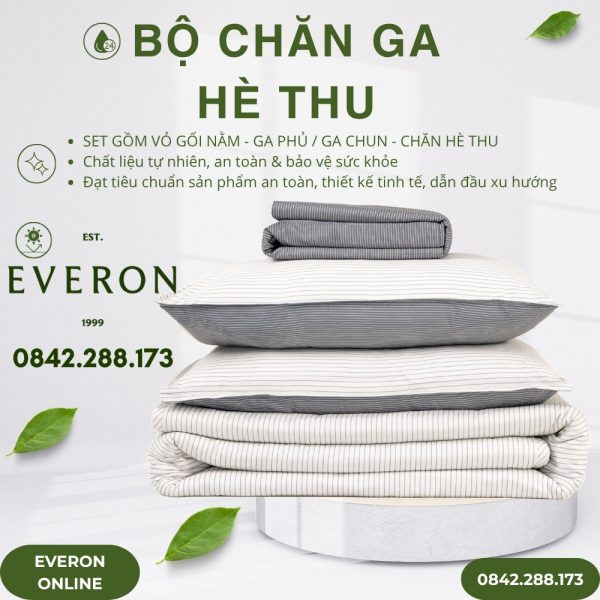 Bộ chăn ga Everon Pinstripe BPC704