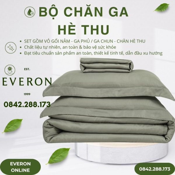 Bộ chăn ga EVERON Sage BSL714 Bộ sưu tập 2027 HOT