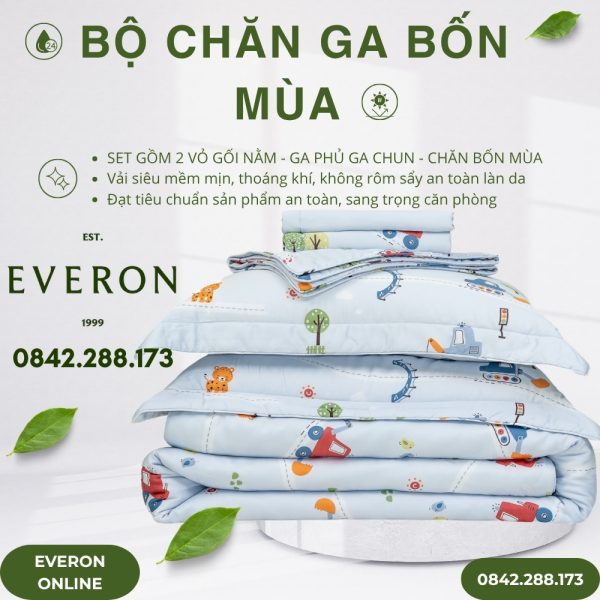 Bộ chăn ga Everon Track & Tail CPM27202