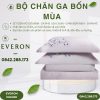 Bộ chăn ga gối Everon ESTC 26003 Mẫu Đơn Tím chính hãng