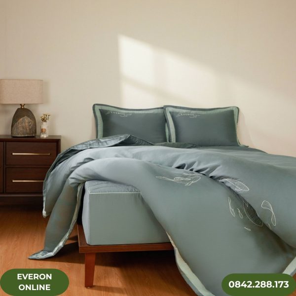 Chăn ga gối đệm Everon ESB26005 Mặt hồ xanh 2026