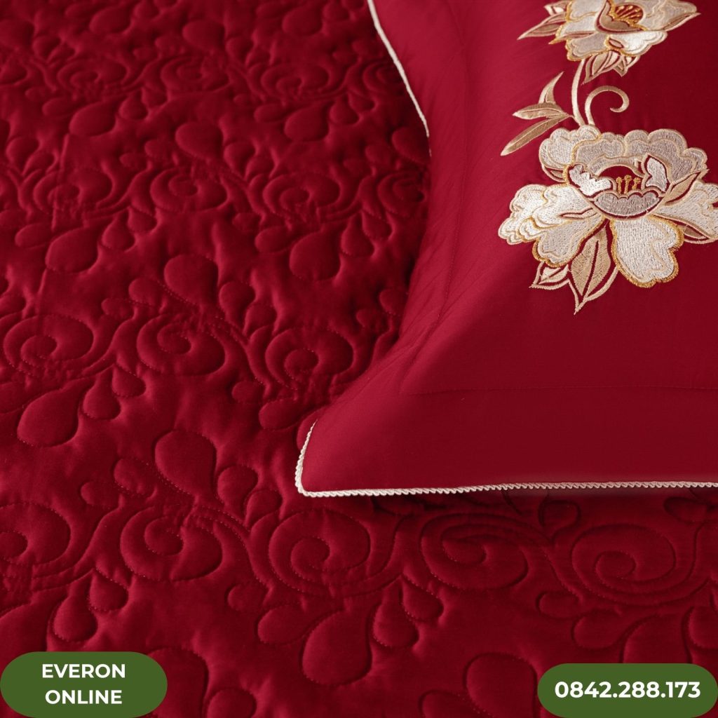 Vỏ chăn Everon ESTC26007 Cẩm Chướng Đỏ