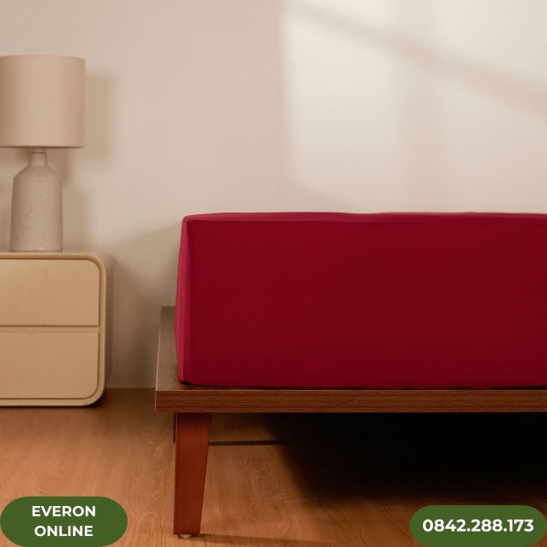 Bộ chăn ga gối Everon màu đỏ ESTC26007