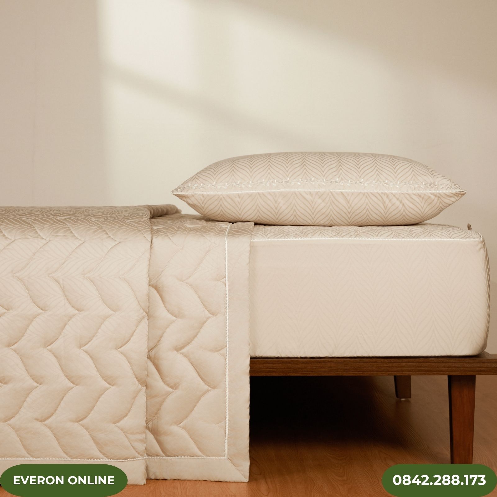 Vỏ chăn thêu Herringbone Everon ESTJ26008 Vỏ chăn thêu Herringbone Everon ESTJ26008