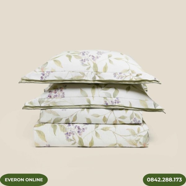 Bộ chăn ga gối Cotton Everon EPC26013 Mùa quả dại