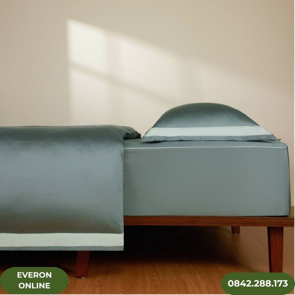 Chăn ga gối Everon BST Đơm Hoa ESB26005 Mặt hồ xanh
