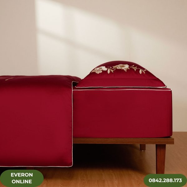 Chăn ga gối thêu hoa Everon ESTC26007
