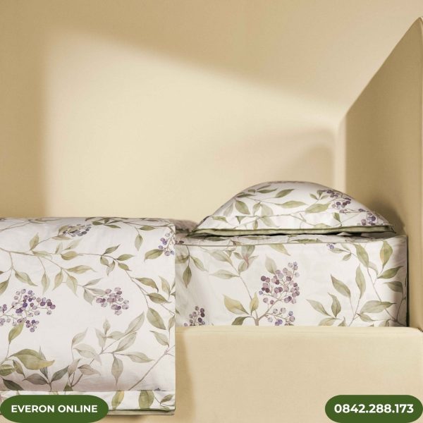 Bộ drap phủ Everon EPC26013 Mùa quả dại BST Đơm Hoa
