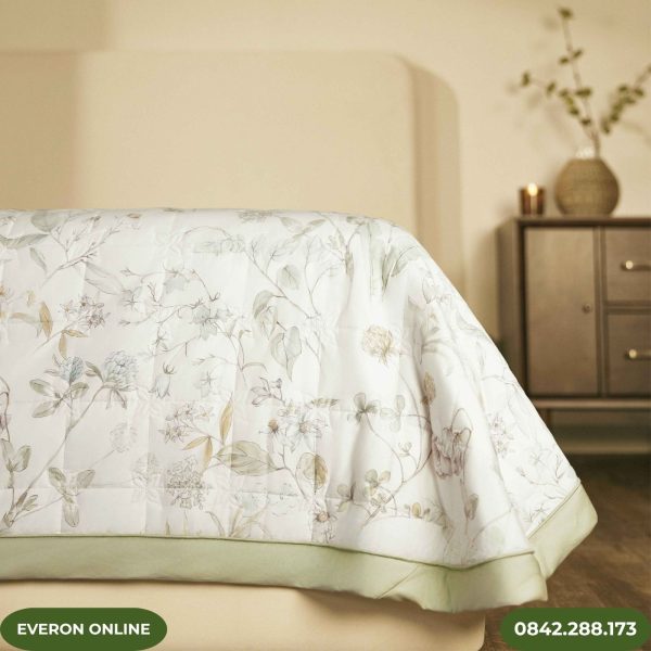 Bộ ga chun chần Everon EPC26014 Sách Hoa 100% Cotton