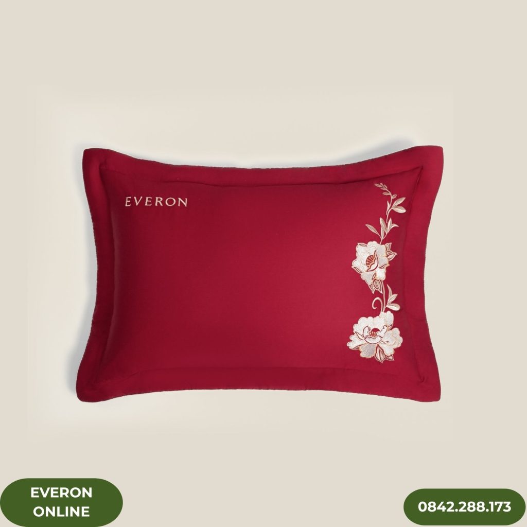 Vỏ gối nằm Everon ESTC26007 Cẩm Chướng Đỏ