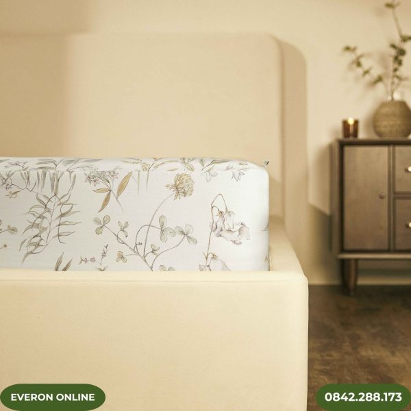 Bộ chăn ga gối Cotton Everon EPC26014 Sách Hoa