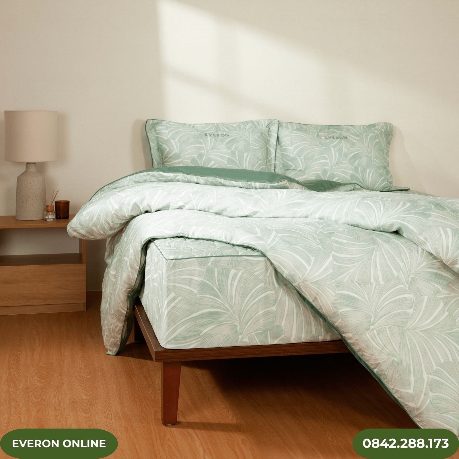 Bộ chăn ga Everon Monstera Tencel EPT26015 Bộ chăn ga Everon Monstera Tencel EPT26015
