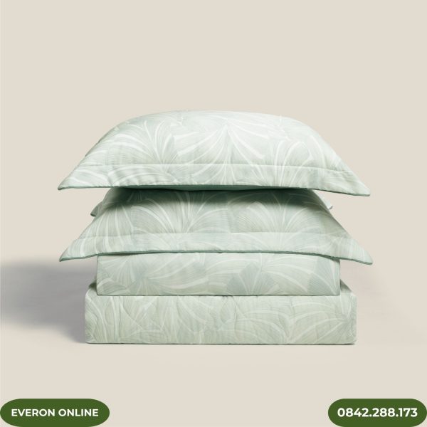 Chăn ga gối Everon Tencel Monstera BST Đơm Hoa
