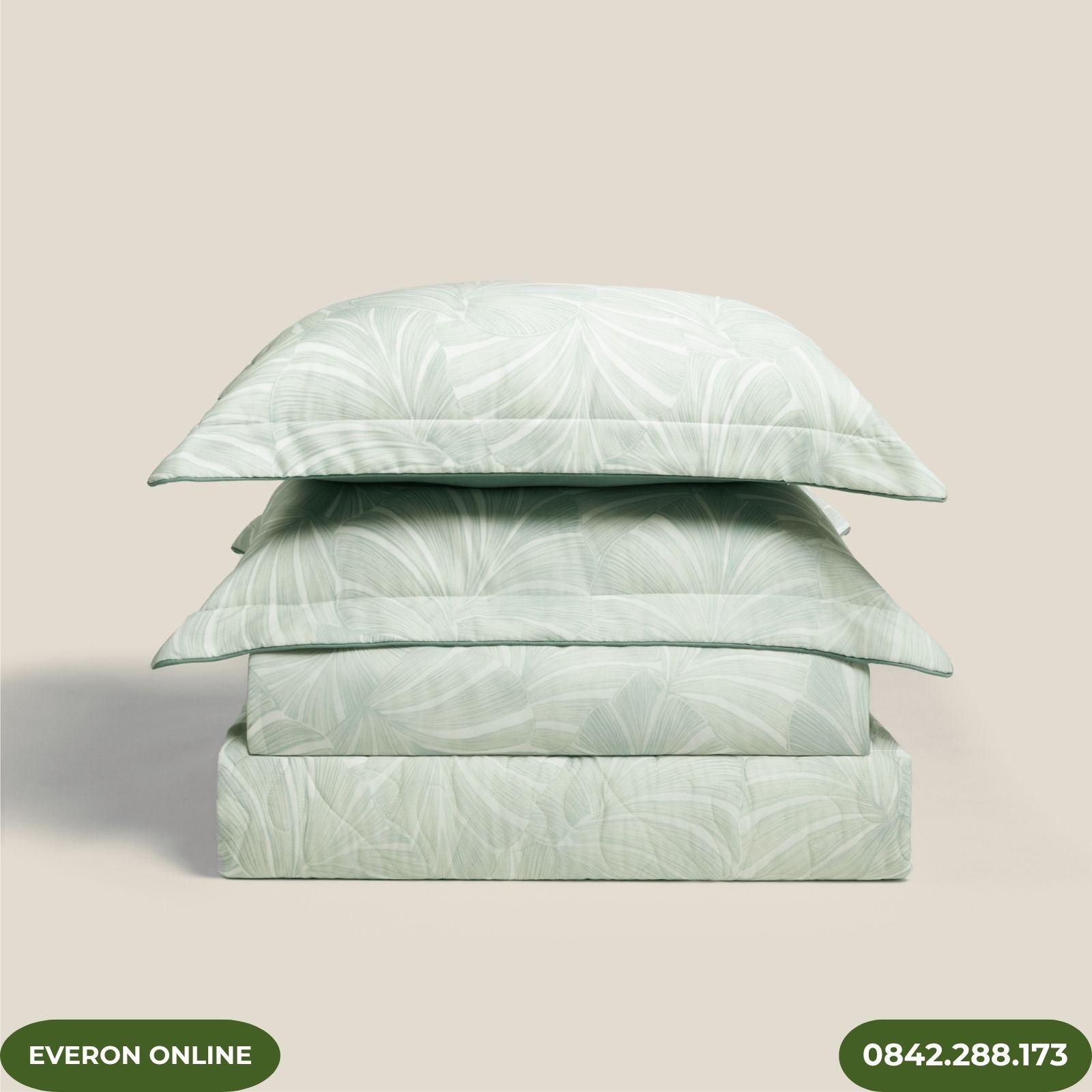 Chăn ga gối Everon Tencel Monstera BST Đơm Hoa Chăn ga gối Everon Tencel Monstera BST Đơm Hoa