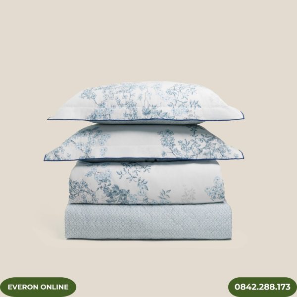 Bộ chăn ga cotton EPC26012 Vườn cổ điển mềm mát
