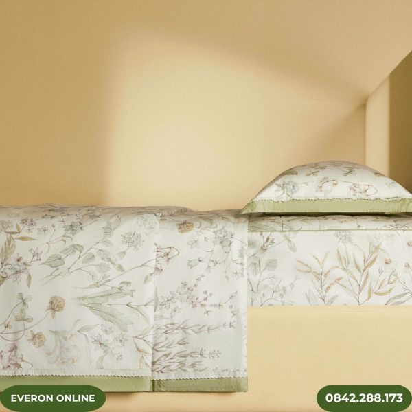 Bộ chăn ga gối Everon EPC26014 Sách Hoa giá tốt