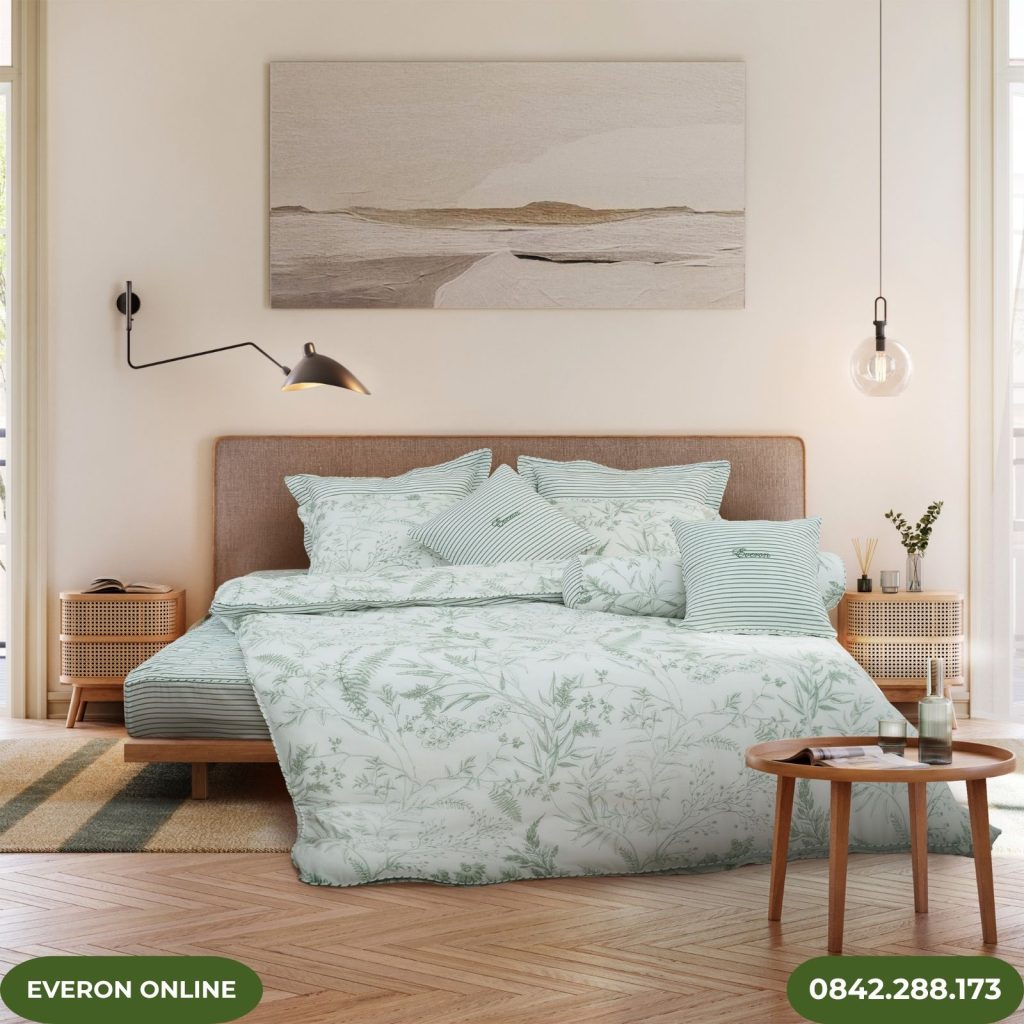 Bộ Chăn Ga Chun Everon Hương Cây Cỏ EPM25032
