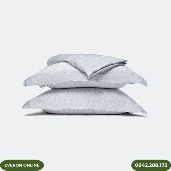Bộ Chăn Ga Everon EPTC25037 Kỷ Hà Xám Tencel Blend Chính Hãng