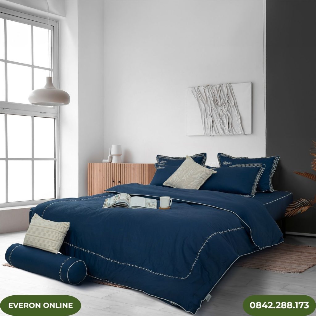Bộ Chăn Ga Everon Nét Khiêm Tốn ESM25023 Vải Modal Cotton
