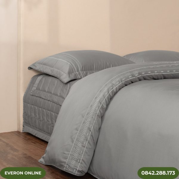 Bộ Chăn Ga Everon Pinnate Tencel Modal Cotton BST Những Mảnh Êm