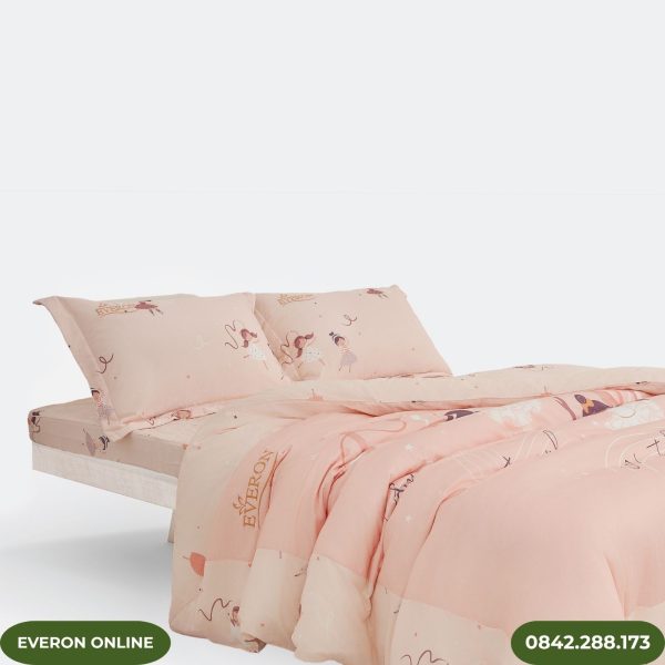Bộ Chăn Ga Everon Vũ Điệu Dịu Dàng Modal Cotton BST Cutie