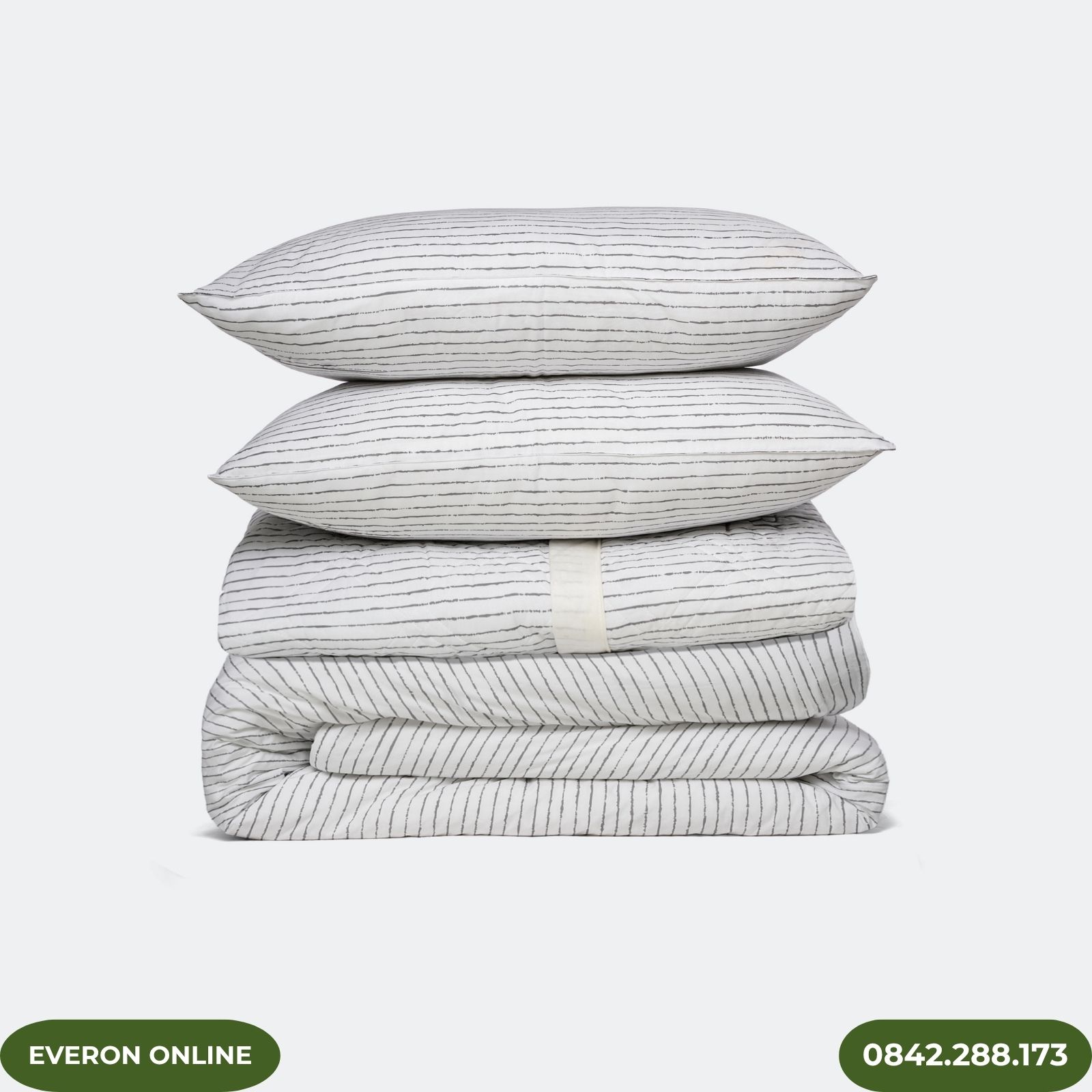 Bộ Chăn Ga Gối Cưới Everon EPM25038 Đường Sọc Ngang Bộ Chăn Ga Gối Cưới Everon EPM25038 Đường Sọc Ngang