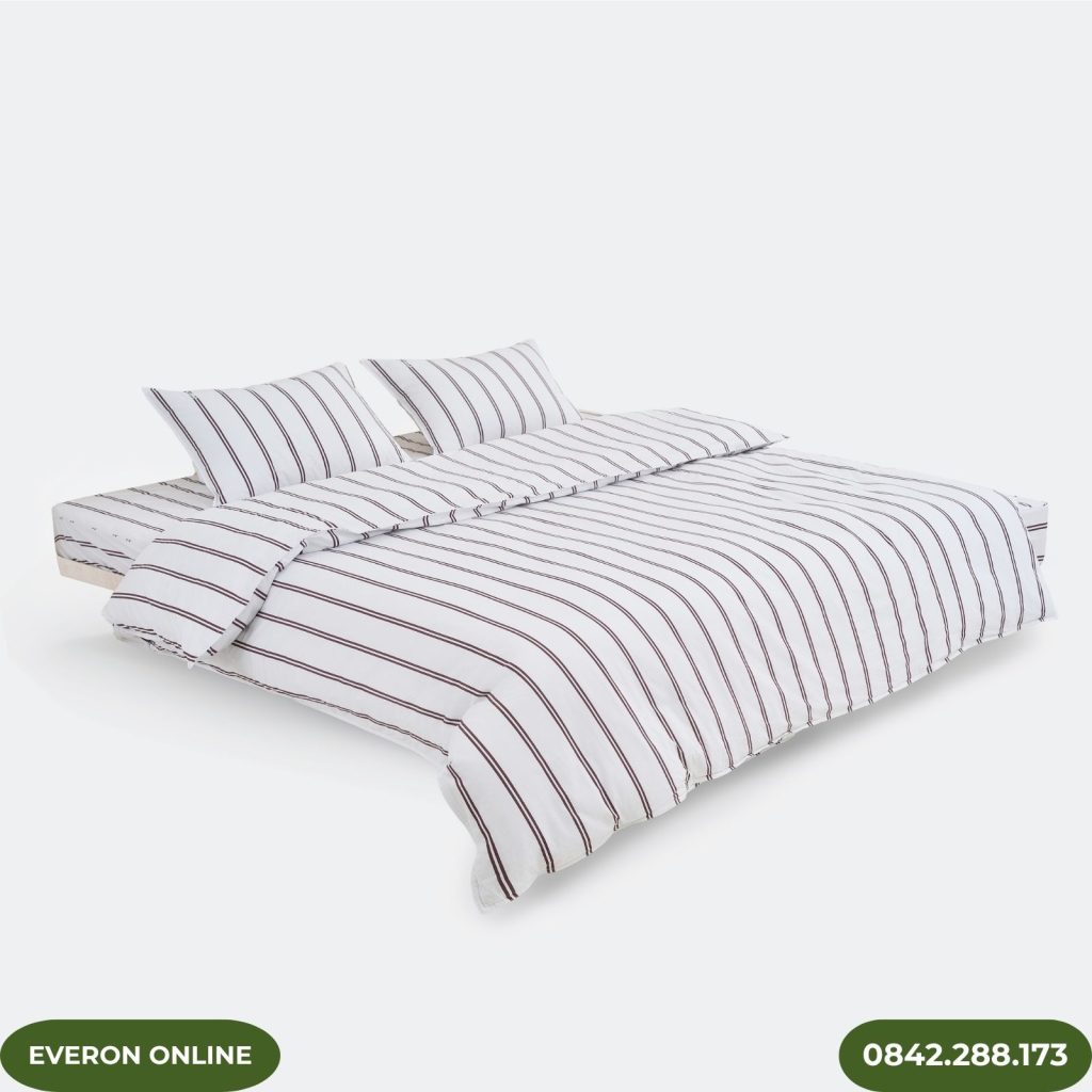 Bộ Chăn Ga Gối Everon Chính Hãng EPC25035 Đường Song Song
