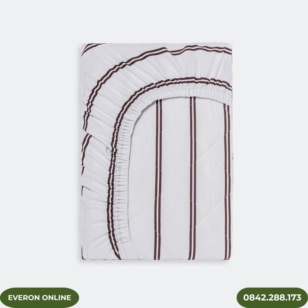 Bộ Chăn Ga Gối Everon Cotton EPC25035 Đường Song Song