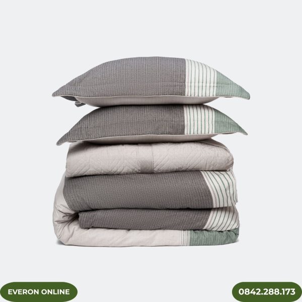 Bộ Chăn Ga Gối Everon Dải Màu Mạnh Mẽ EPM25043 Chính Hãng