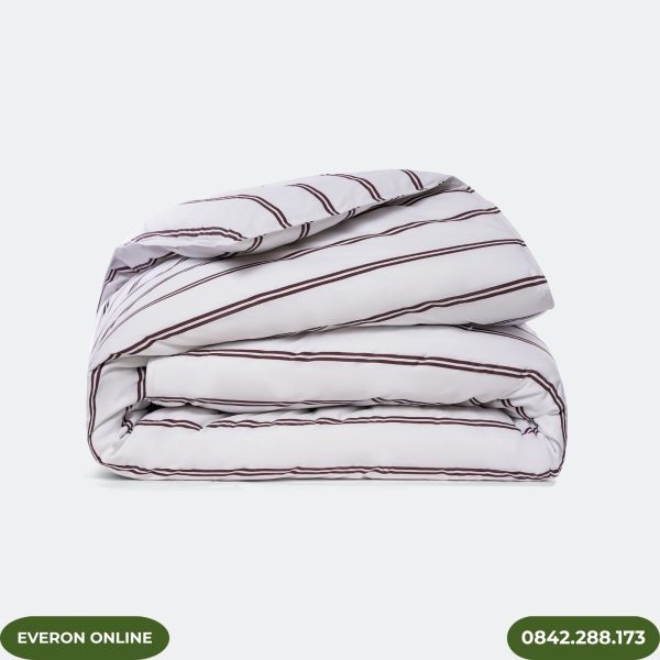 Bộ Chăn Ga Gối Everon EPC25035 Họa Tiết Kẻ Sọc Cotton