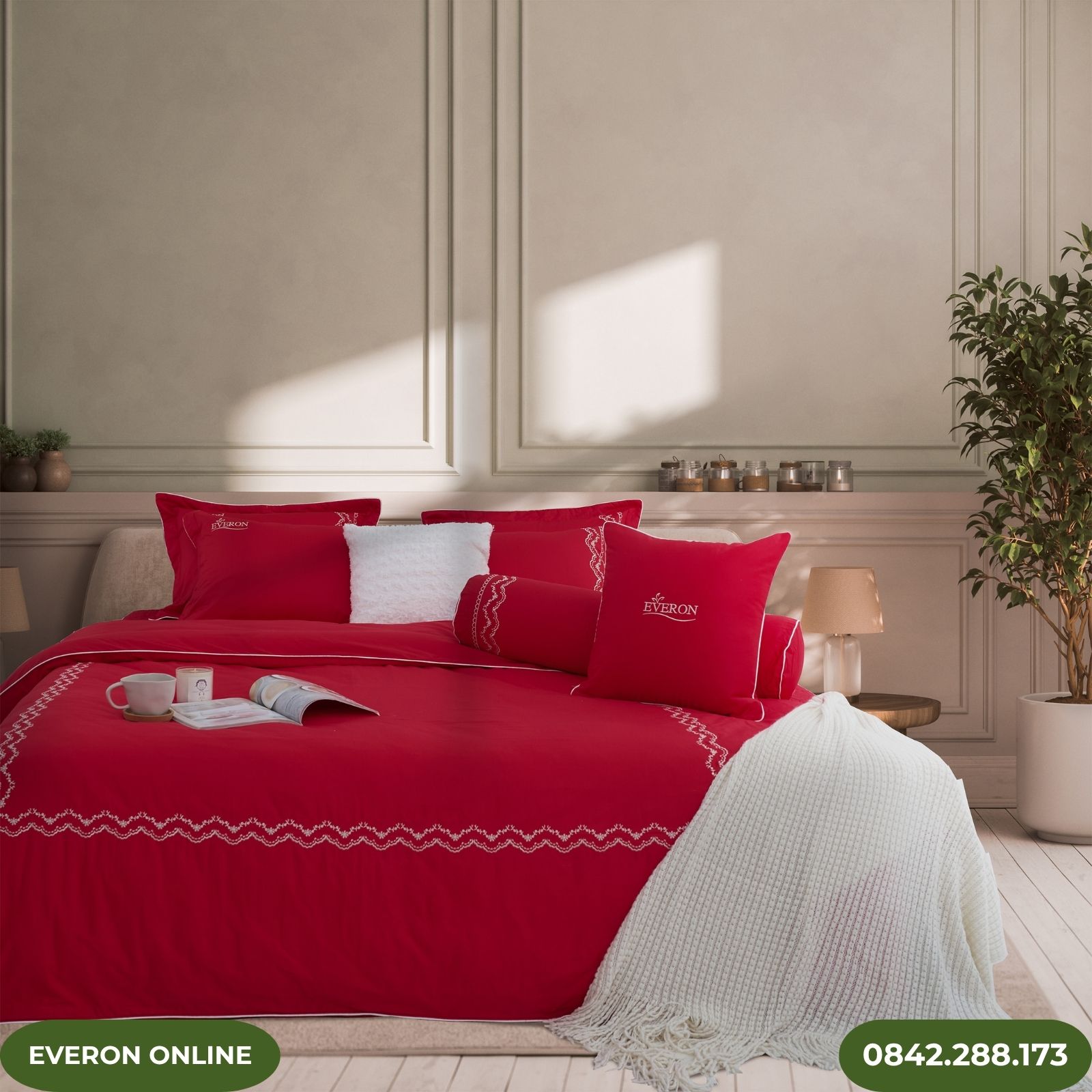Bộ Chăn Ga Gối Everon ESM25019 Khu Vườn Tinh Hoa Modal Cotton Bộ Chăn Ga Gối Everon ESM25019 Khu Vườn Tinh Hoa Modal Cotton
