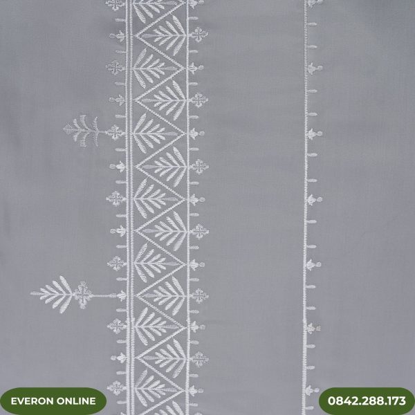 Bộ Chăn Ga Gối Everon EST25024 Ghi Tencel Thêu