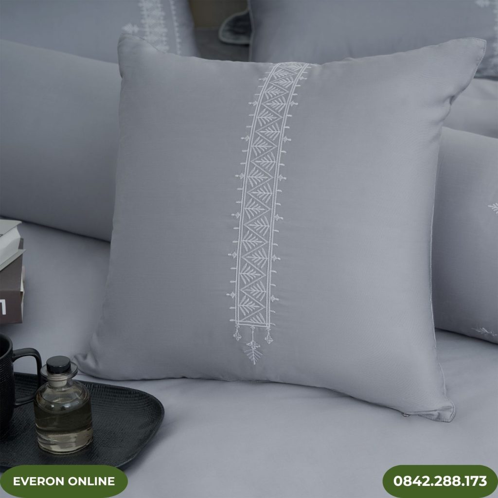 Bộ Chăn Ga Gối Everon EST25024 Tencel Thêu Cao Cấp