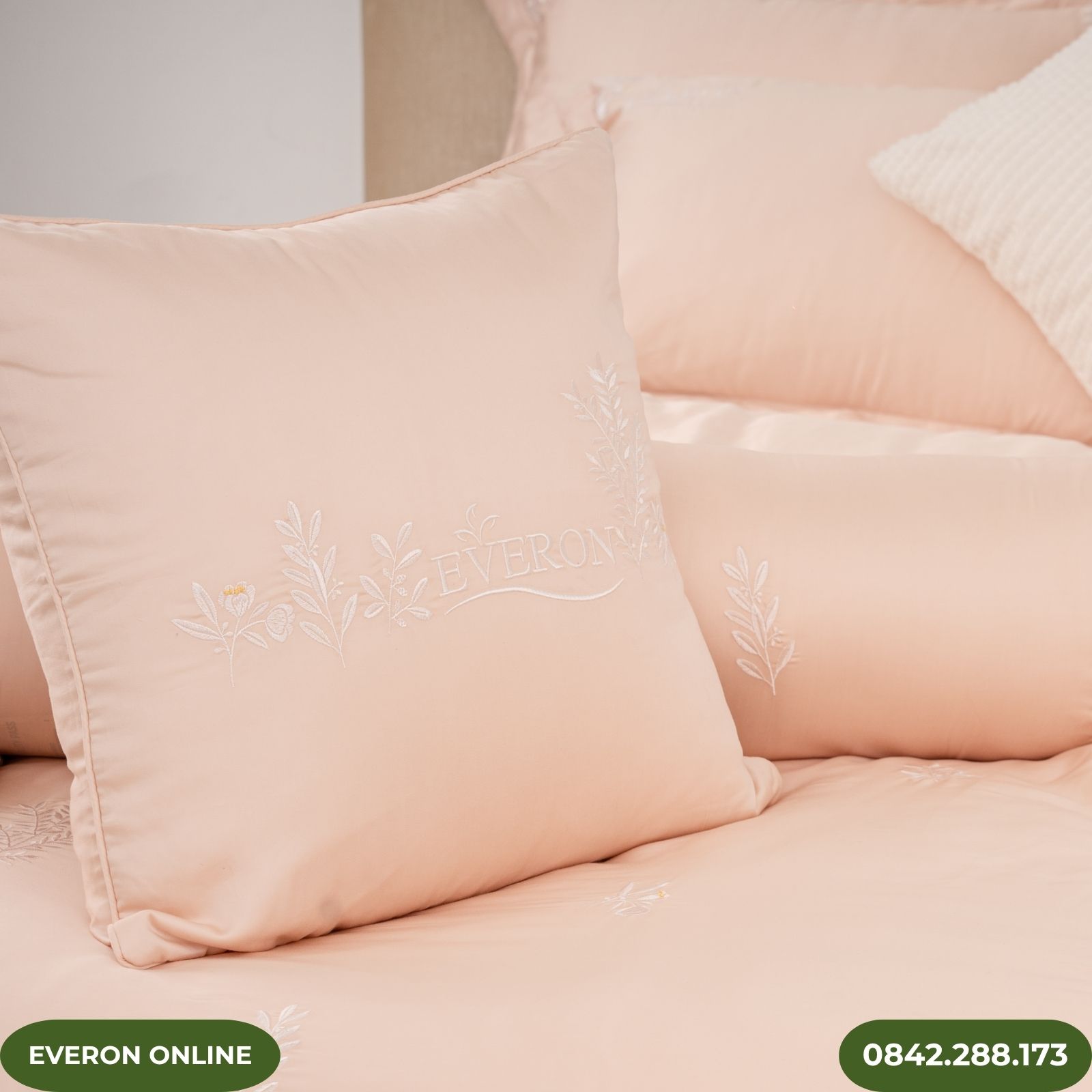 Bộ Chăn Ga Gối Everon Khóm Hoa Rung Động Tencel Hoa Thêu Bộ Chăn Ga Gối Everon Khóm Hoa Rung Động Tencel Hoa Thêu