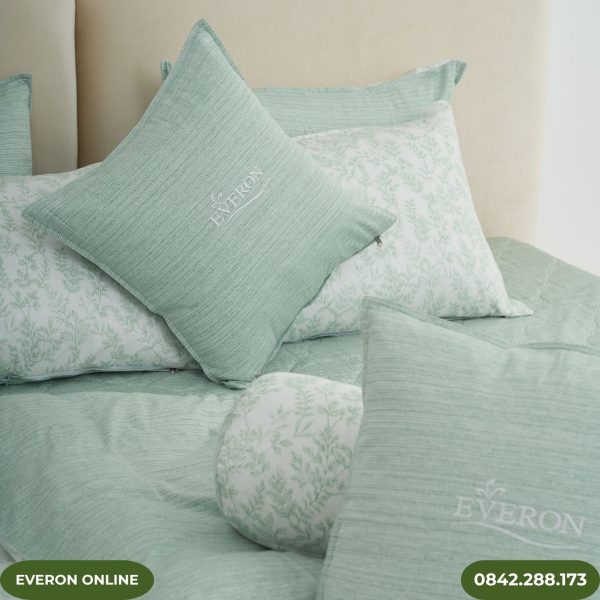 Bộ Chăn Ga Gối Everon Lá Thạch Thảo Modal EPM25031