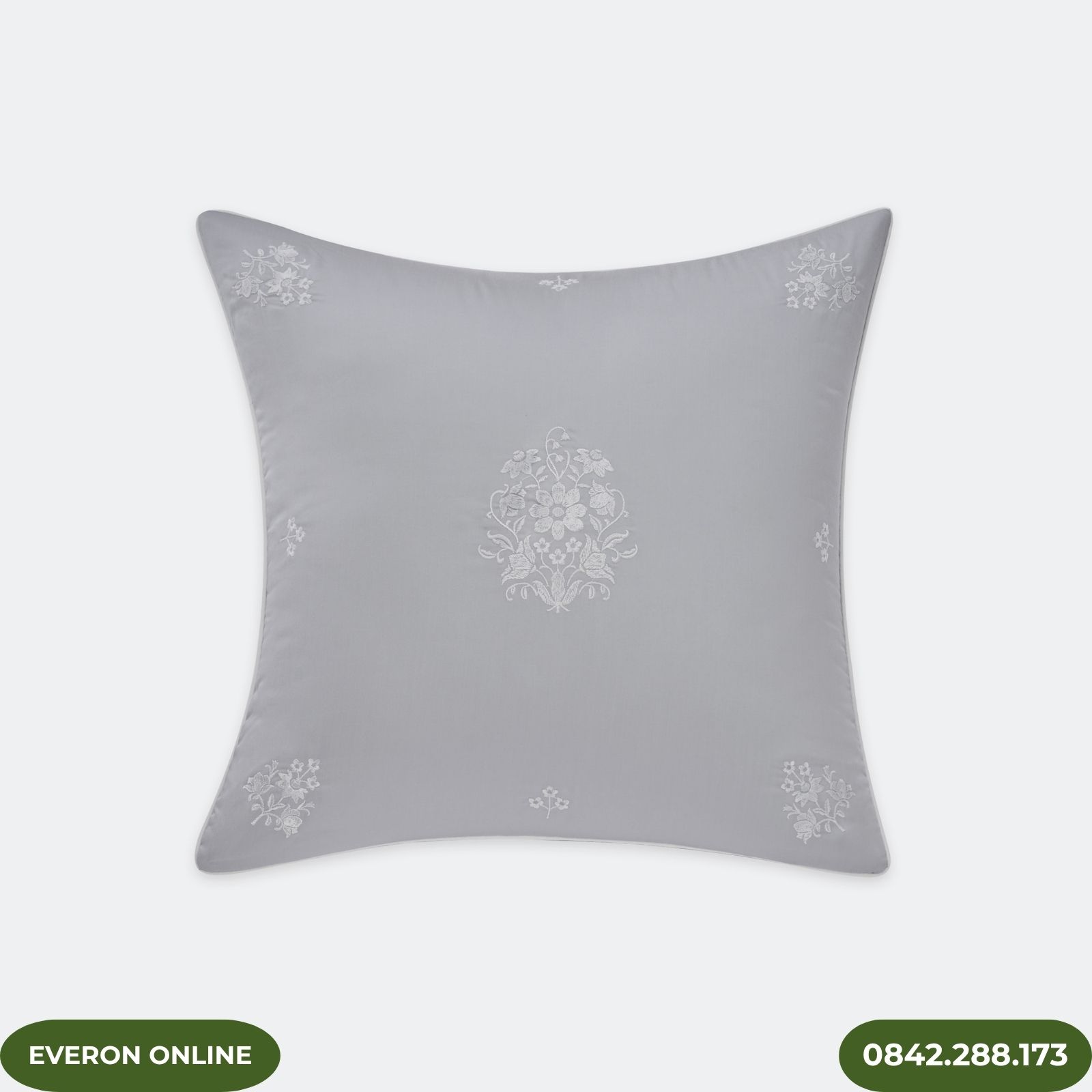 Bộ Chăn Ga Gối Everon Tencel Màu Ghi Bộ Chăn Ga Gối Everon Tencel Màu Ghi