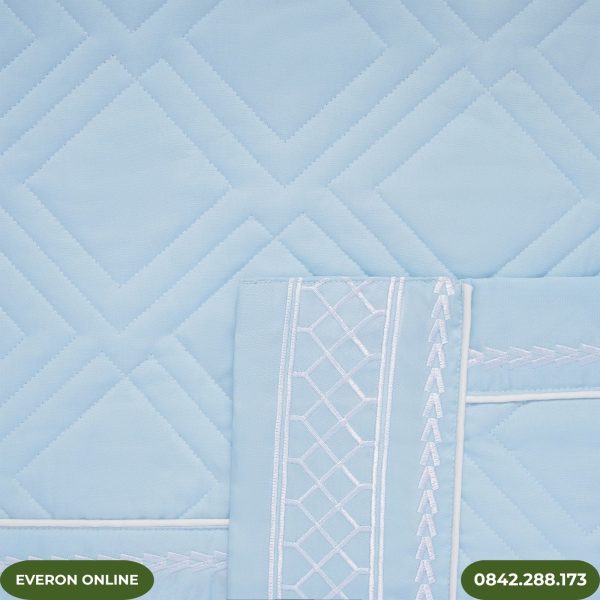 Bộ Chăn Ga Gối Everon Tencel Màu Xanh