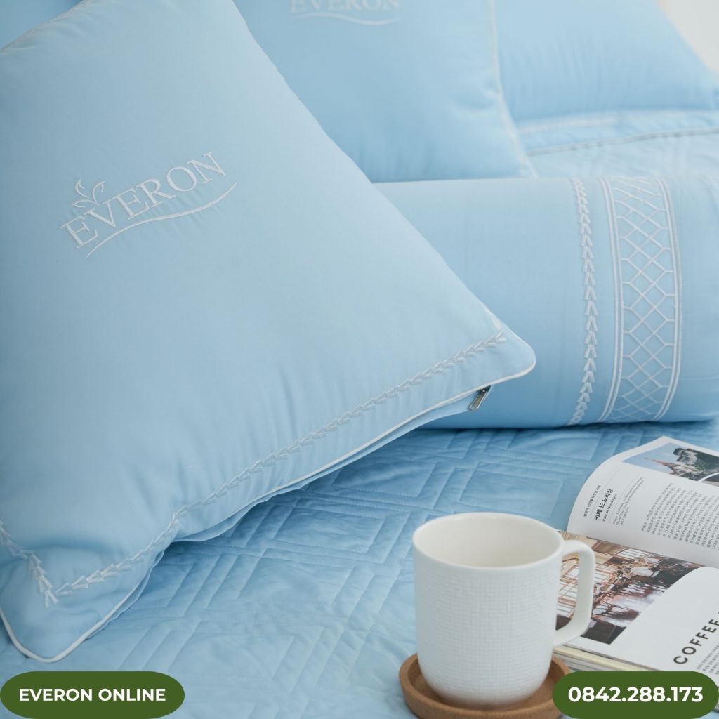 Bộ Ga Chun Chần Everon EST25034 Làn Nước Xanh