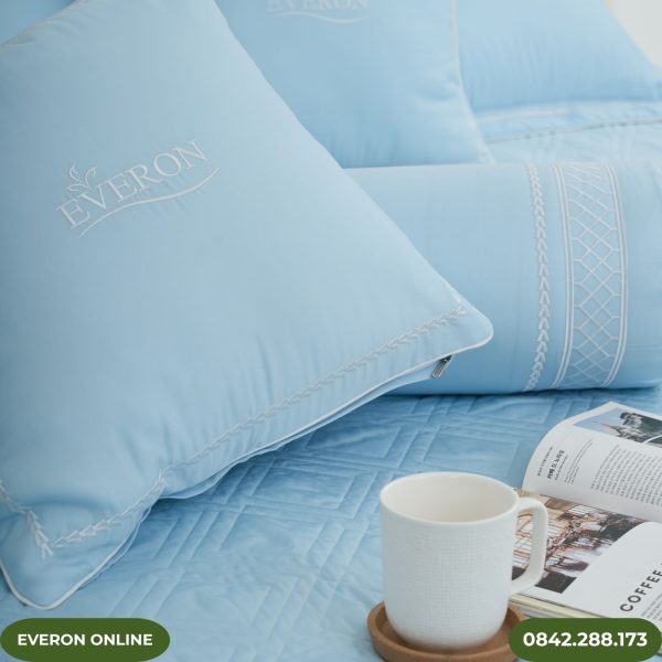 Bộ Ga Chun Chần Everon EST25034 Làn Nước Xanh