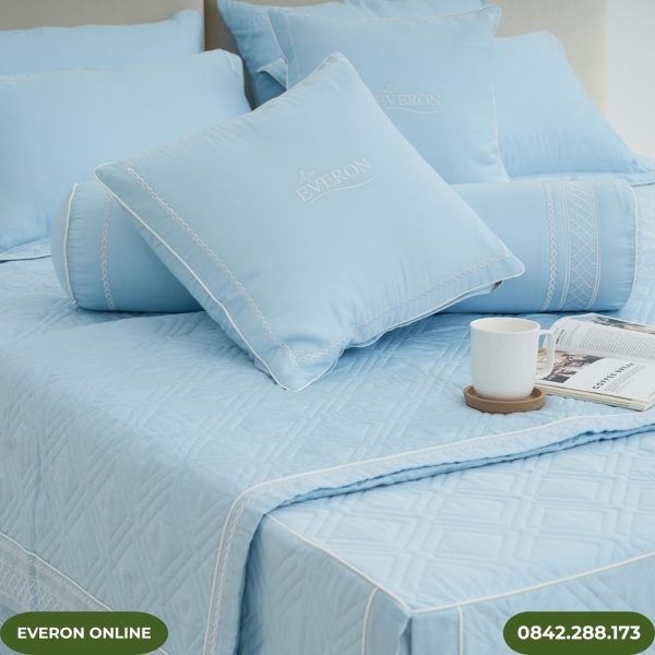 Bộ Ga Chun Everon EST25034 Làn Nước Xanh