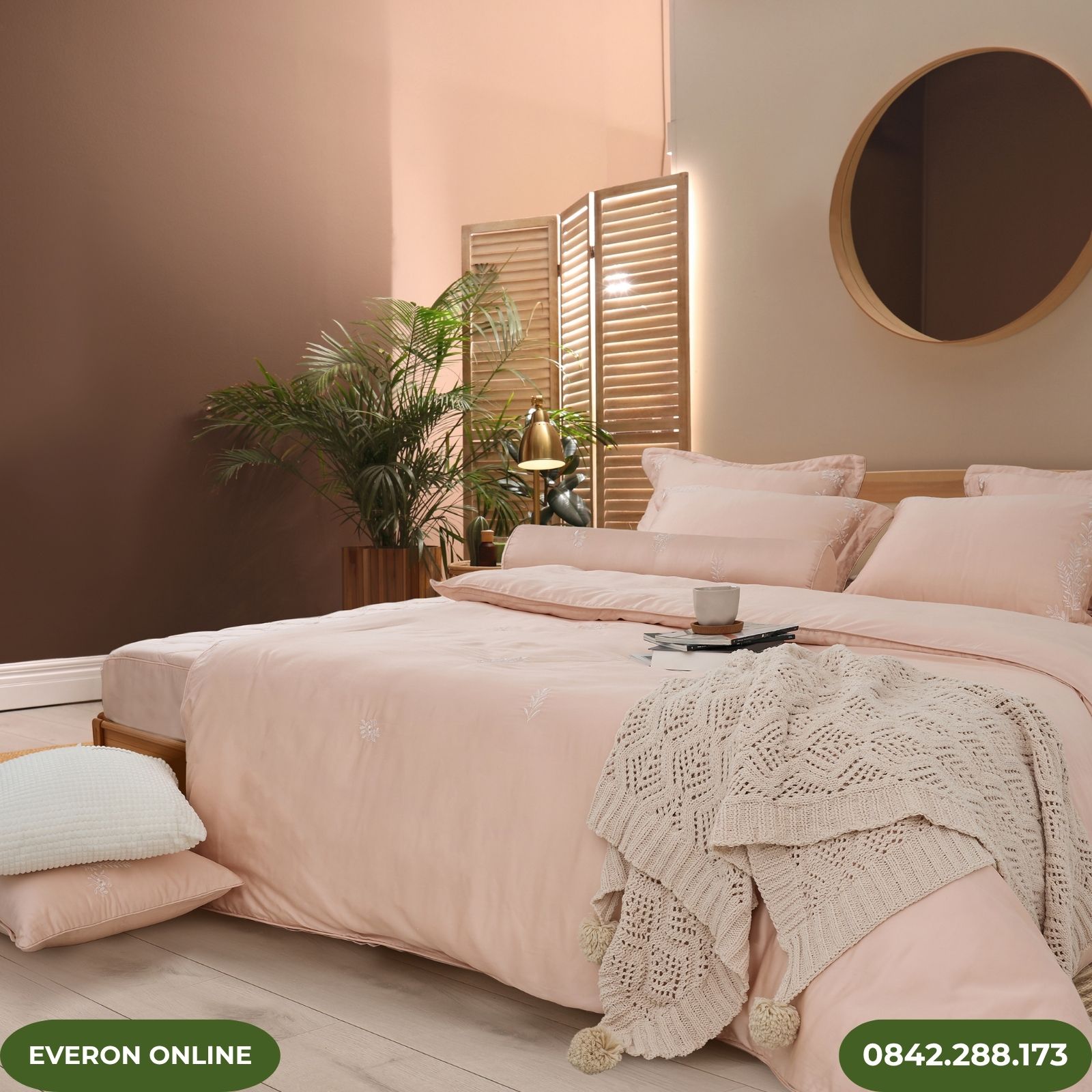 Bộ Ga Gối Everon EST25022 Khóm Hoa Rung Động Chất Liệu Tencel Bộ Ga Gối Everon EST25022 Khóm Hoa Rung Động Chất Liệu Tencel