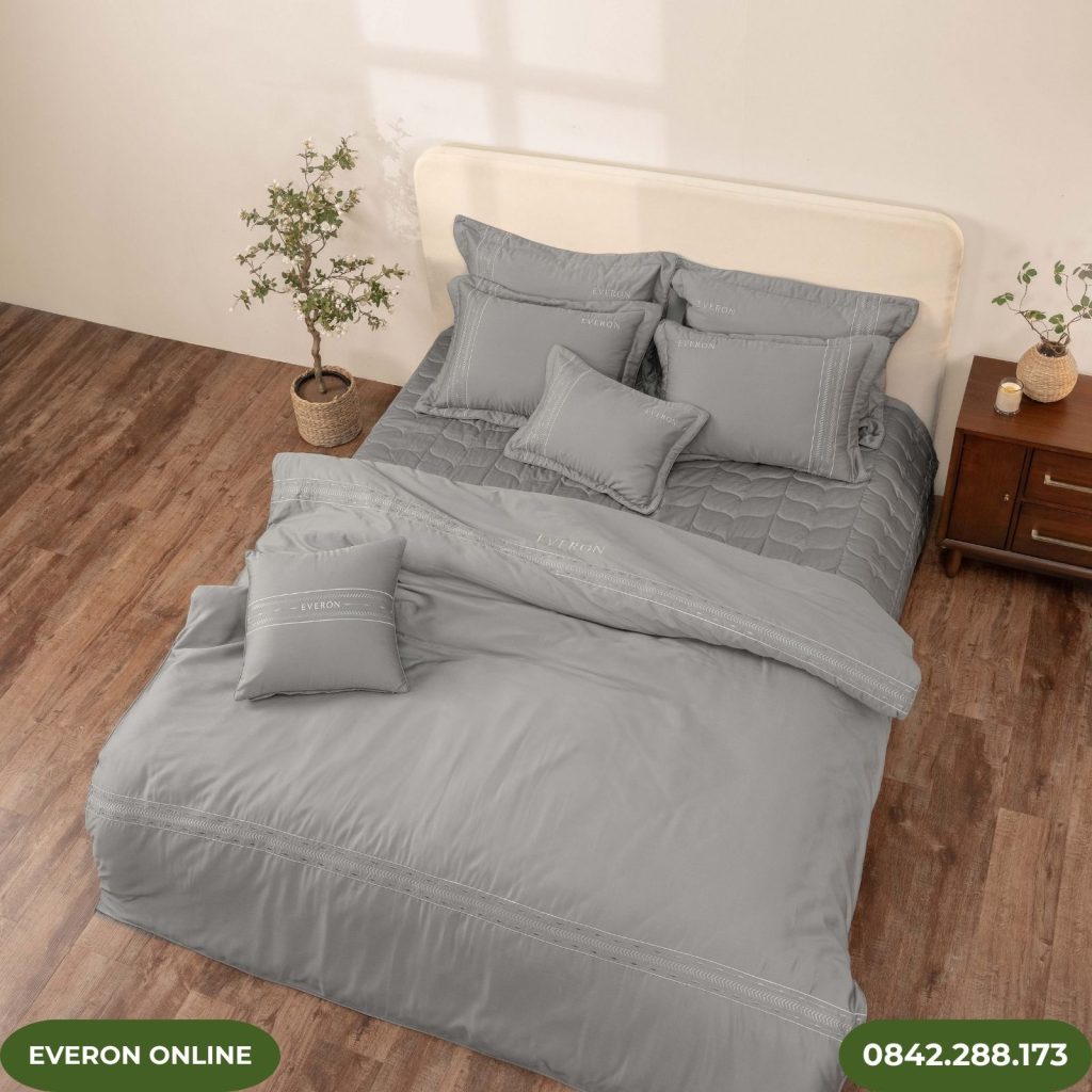 Bộ Ga Gối Everon ESTMC27012 Pinnate Tencel Modal Cotton