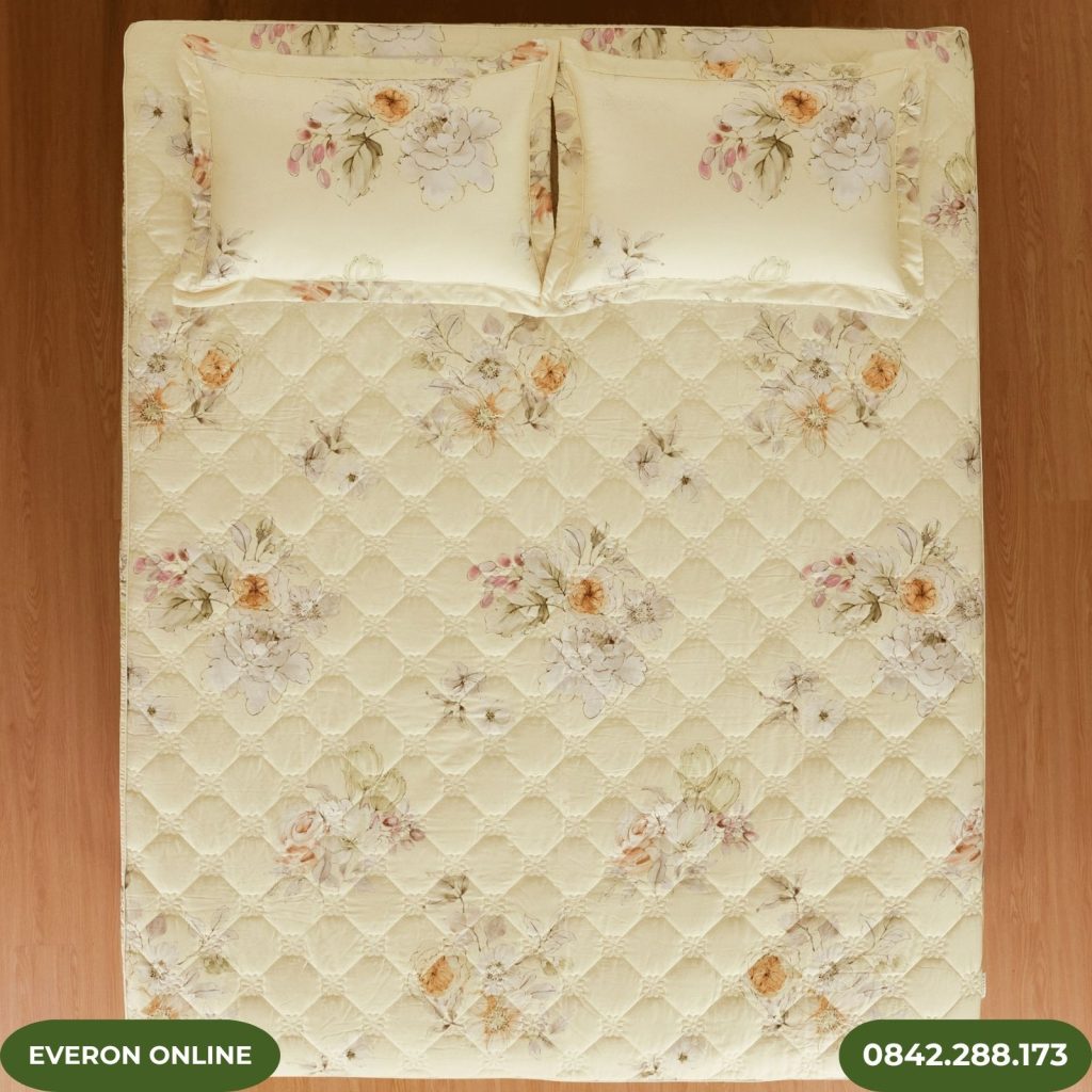 Bộ chăn bốn mùa Everon EPTC26018 vàng hoa